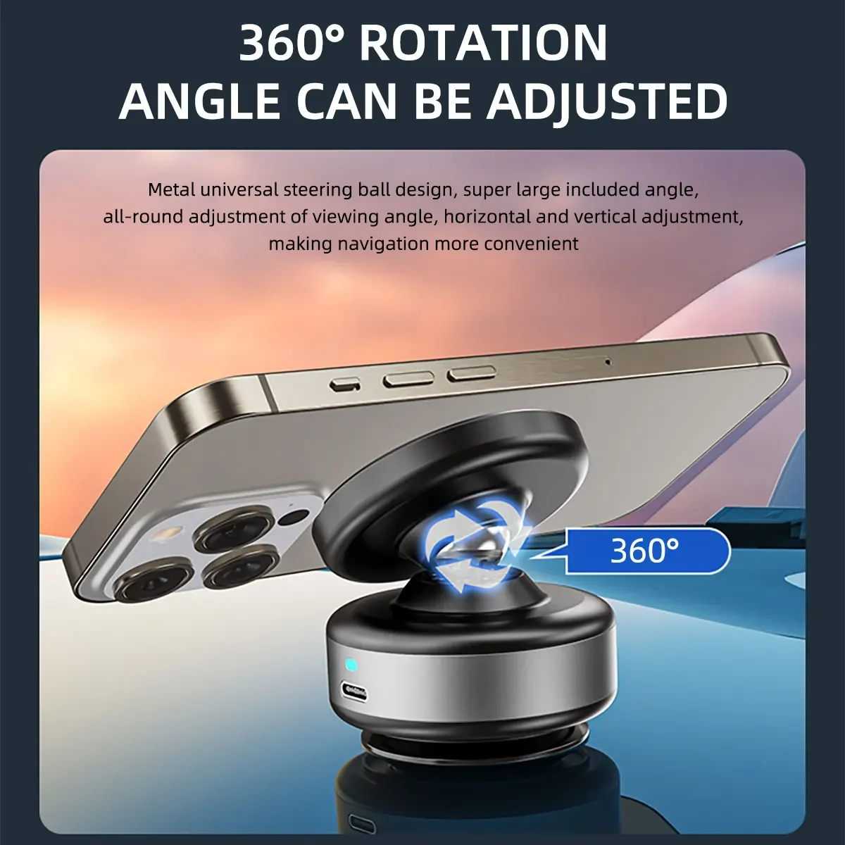 

Intelligent Car Mount Mobile Phone Holder Magnetic Black Technology Universal Adsorption Bracket Vacuum Adsorption Stable