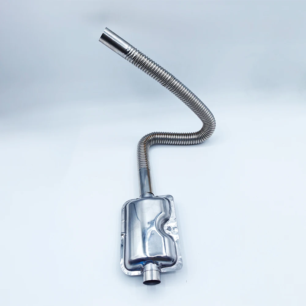 Tubulação de aço inoxidável da exaustão do carro, auto calefator do estacionamento do ar, 2 braçadeiras Fuel Tank, tubo da mangueira da exaustão, calefator diesel, 120cm