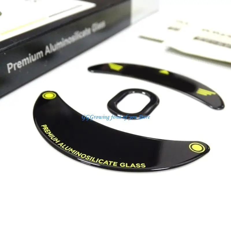 

H9EB Glass Mouse Feet Pedal For Game Mouse Glides Curved Rounded Edges mouse pad