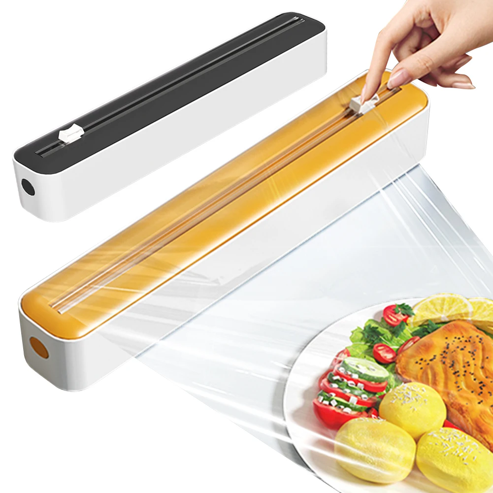 

Plastic Wrap Dispenser Cutter Food Cling Film Cutter Magnetic Film Wrap Dispenser Aluminum Foil Stretch Film Cutter Kitchen Tool