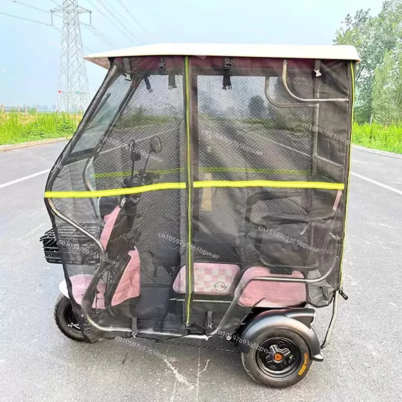 Not Contain Glass! Electric Tricycle Carport Canopy New Sunshade Canopy Anti-stainless Steel Does