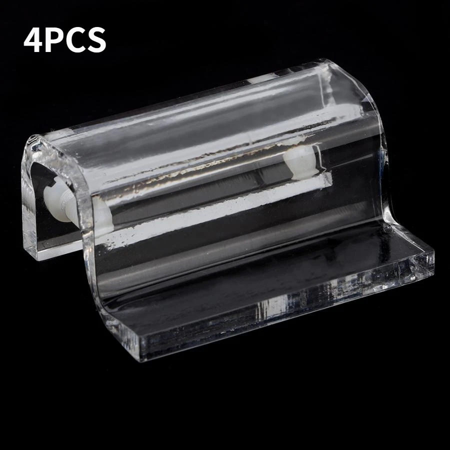 4PCS Acrylic Fish Tank Cover Holder Clear Clip Holder Support Bracket Clamp Support Frame Aquarium Accessories