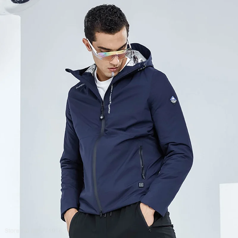Youpin Supield Aerogel мужская куртка с подогревом с капюшоном, утепленные куртки с USB электрическим подогревом для зимы, теплые пальто, мужская одежда
