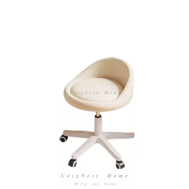 For Makeup Chair Girls Bedroom Backrest Soft Bag Dressing Stool Cream Style Nail Art Chair Household Simple Makeup Stool