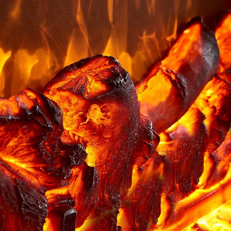 مواقد منزلية داخلية محيطة 3 جوانب 1500 مم/60 بوصة مع ديكور طبيعي أكثر واقعية مدفأة كهربائية رقمية GN000OO