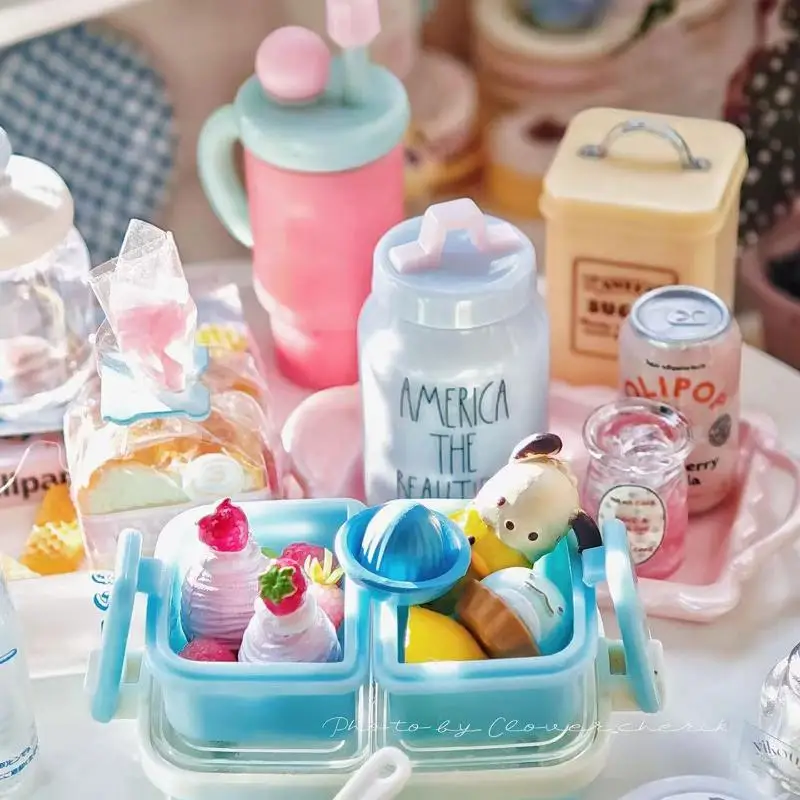 Bote de almacenamiento en miniatura de estilo americano para casa de muñecas, tarro de té/café y azúcar simulado, modelo de juguetes para accesorios de muñecas, 3 uds.