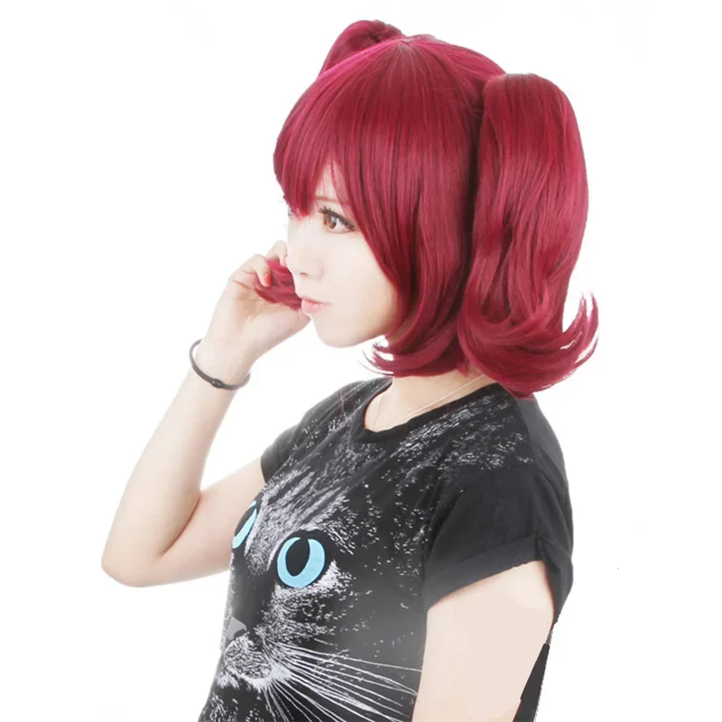 DIOCOS Anime Black Butler Mey Rin Cosplay Costume Wigs Heat Resistant Synthetic Hair Ponytails Hair for Halloween Party