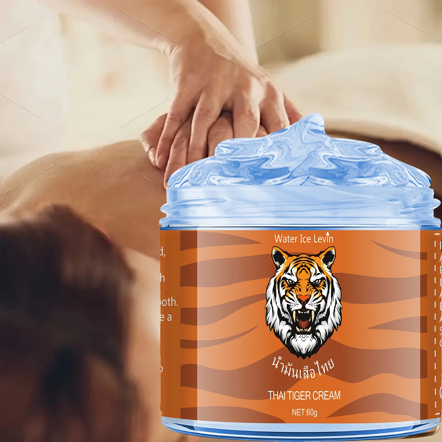 Crema de aceite de tigre tailandés - Hidratante profundo hipoalergénico, rico en nicotinamida y ácido hialurónico, 60 g, ingredientes naturales, calmante e hidratante, adecuado para todos los tonos de piel claros