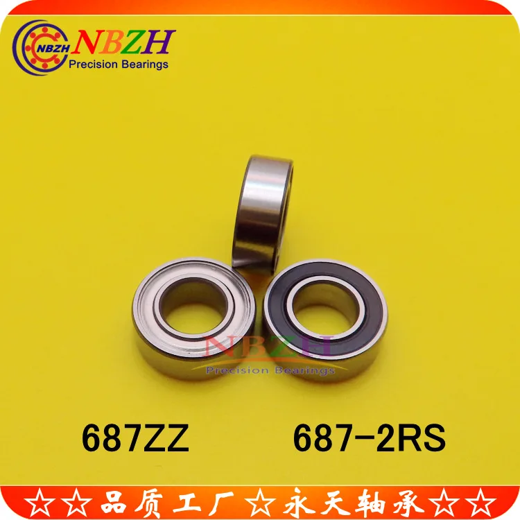 NBZH Bearing steel or stainless steel ball bearing S687ZZ 687ZZ 687-2RS 2000087 L1470 7*14*5