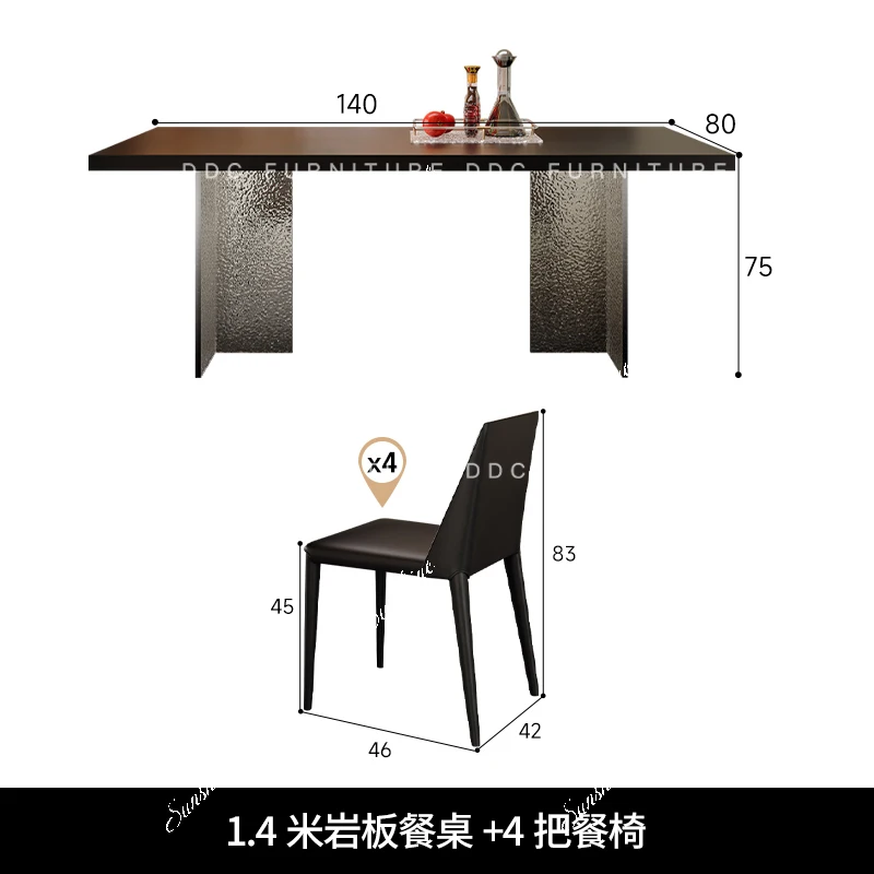 Slate dining table size apartment light luxury modern simple acrylic suspension rectangle