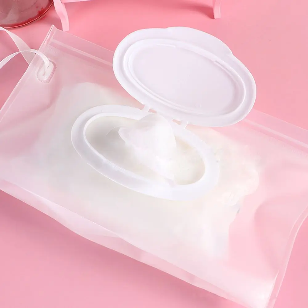 Easy-carry Clamshell Box Cleaning Mask Case Cosmetic Container Napkin Storage Pouch Wet Wipes Bag