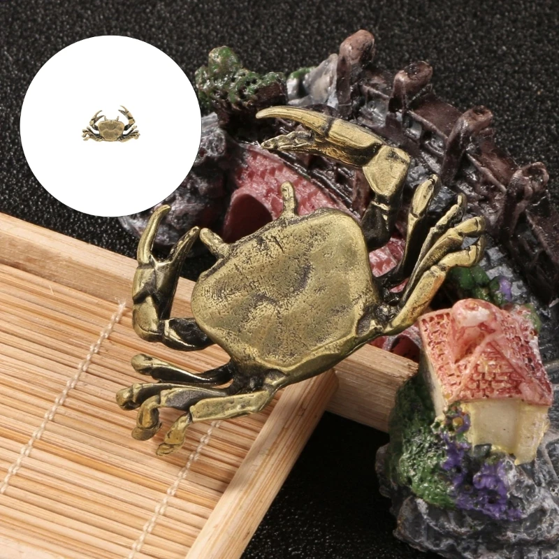 

Antique Metal Crabs Miniature Sculpture Home Decors Symbol Of Wealth And Prosperity For Living Room Office Desk Shelf