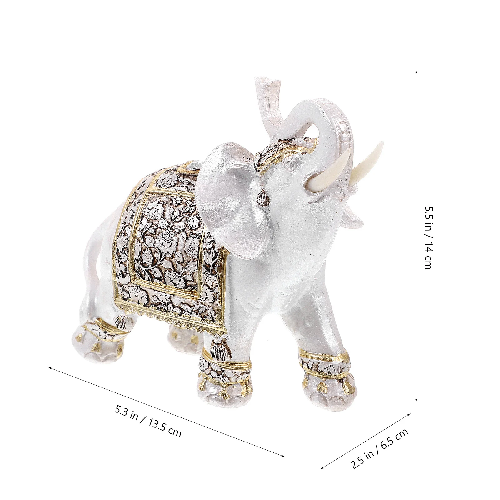 

Pair Synthetic Resin Elephant Ornament Couple Desktop Decoration Stable Eco Friendly Indoor Office Home Wedding Engagement Gift