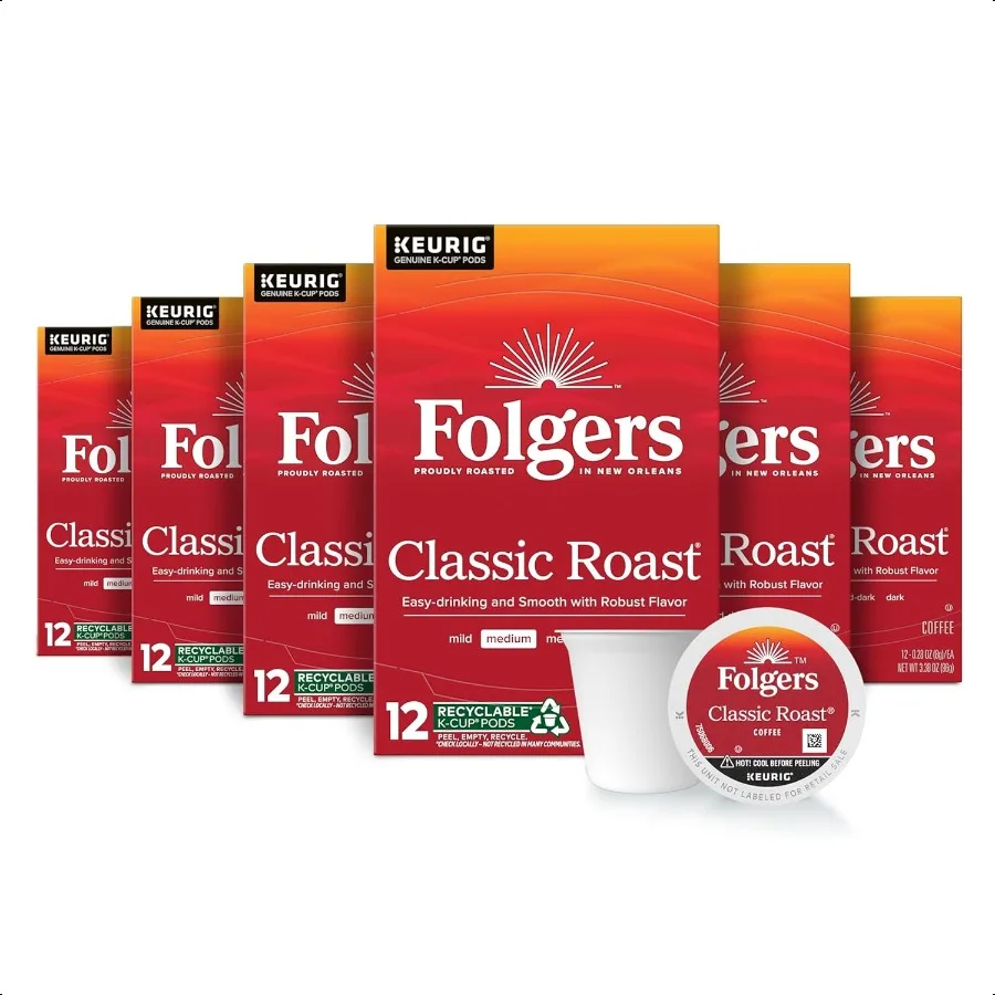 

Классический жареный кофе Folgers средней обжарки 72, капсулы Keurig KCup