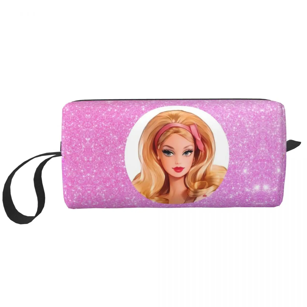 Custom Barbies Doll Anime Cartoon Cosmetic Bag Women Cute Big Capacity Makeup Case Beauty Storage Toiletry Bags