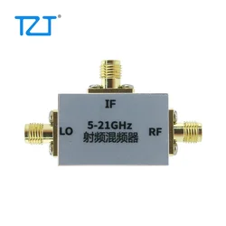 TZT 5-21GHz RF Frequency Mixer Up and Down Frequency Converter C/X/KU Band Mixer RF Accessory with SMA-K Connector