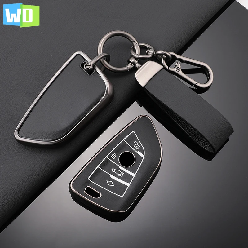 

TPU Leather Car Key Case Full Cover Shell For BMW X1 X3 X5 X6 X7 1 3 5 6 7 Series G20 G30 G11 F10 F15 F16 G01 G02 F48 M3 E90