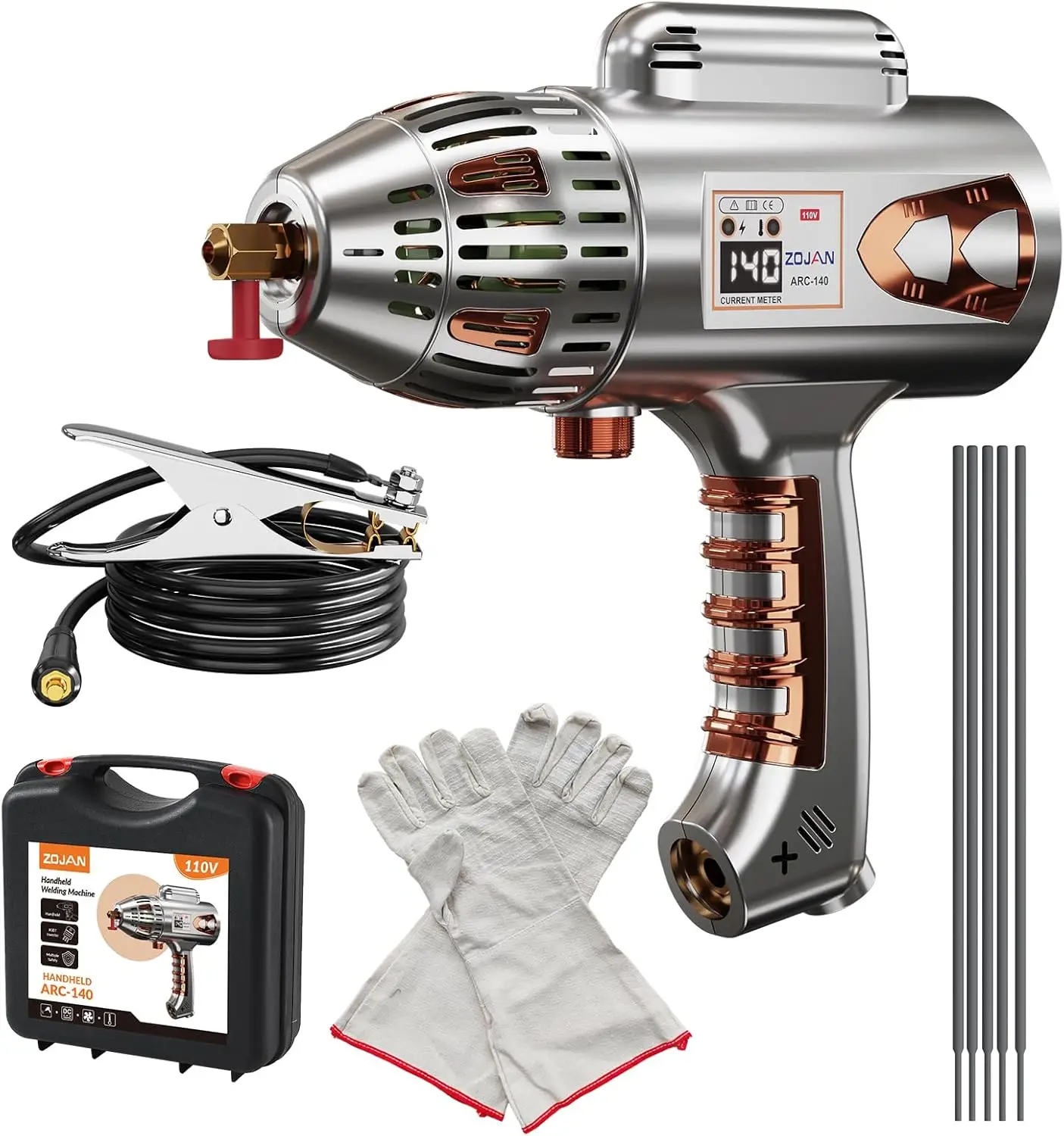 

140A 110V Portable Handheld Arc Welder for DIY Home Projects, Lightweight & Efficient