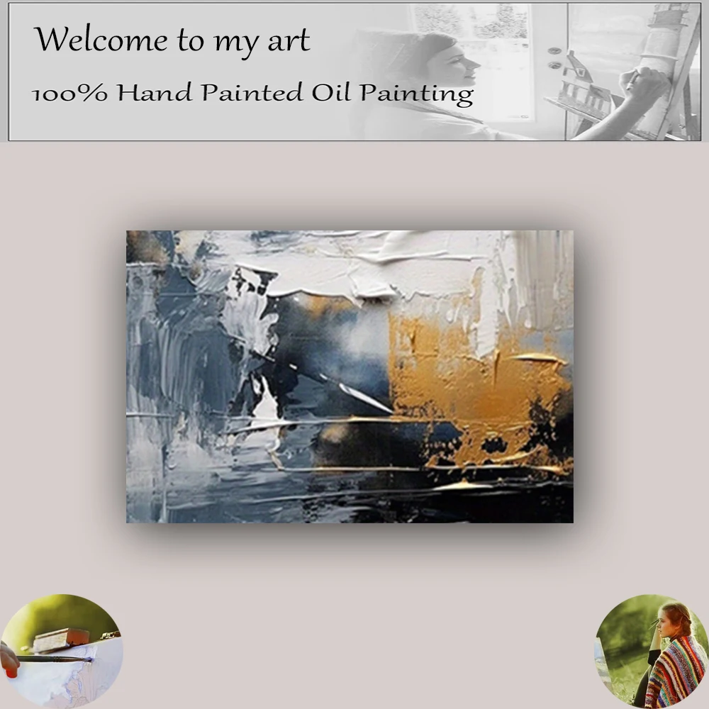 

Modern indoor Seascape Canvas Picture Wall Art Hand-painted Abstract Sailing Boat Ship Oil Painting For Living Room Decor mural