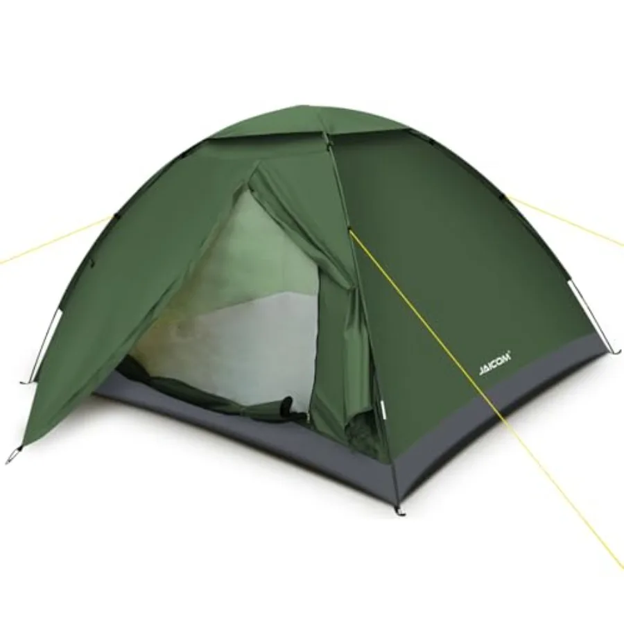 

Camping Tent for 1/2/4 Persons Lightweight Backpacking Tent in Olive Green, Waterproof Windproof Nylon with Quick-Setup Design