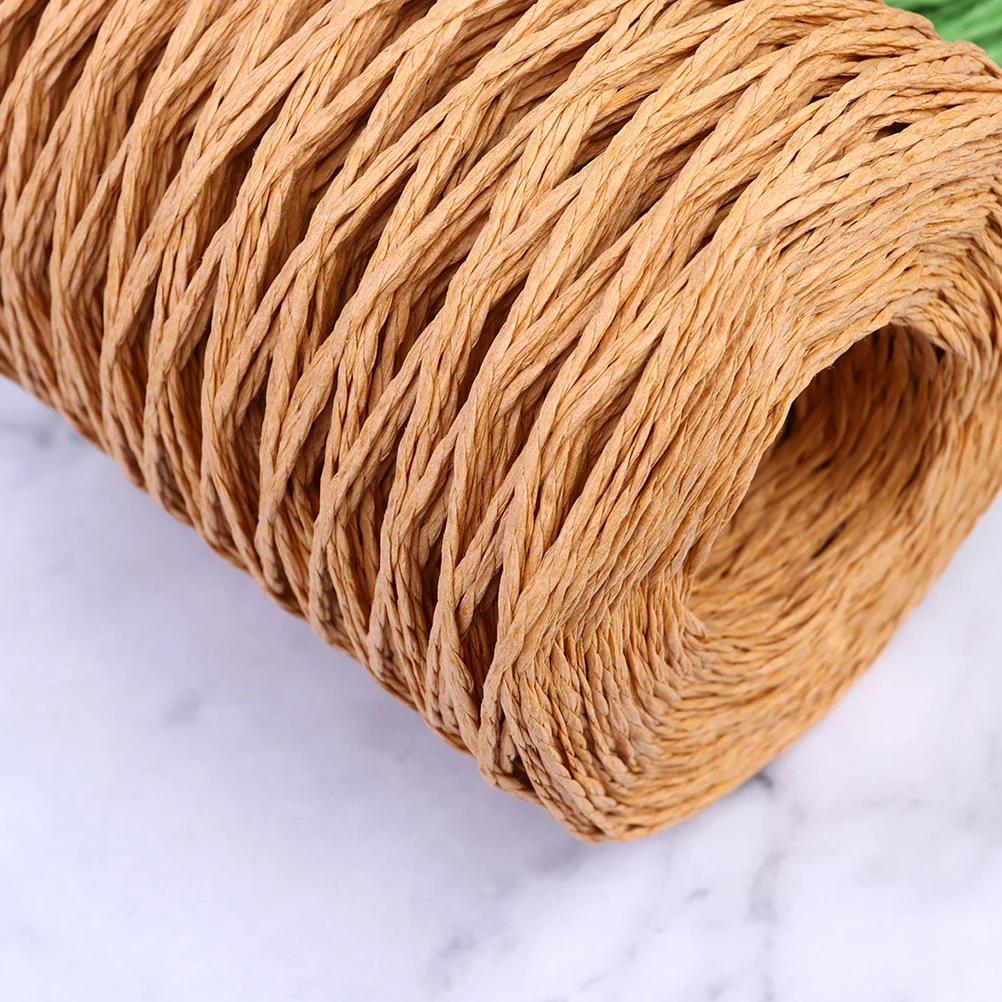 

2pcs 2 Rolls 200M Eco-Friendly Christmas Color Paper Cord For Gift Packaging Diy Crafts Decoration Red Kraft