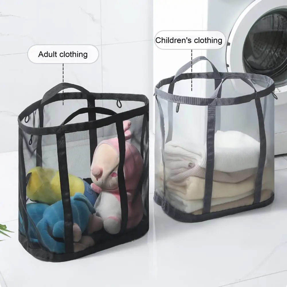 Clothes Basket Portable Laundry Hamper Multifunctional Capacity Laundry Basket with Handle Breathable Mesh Design for Home
