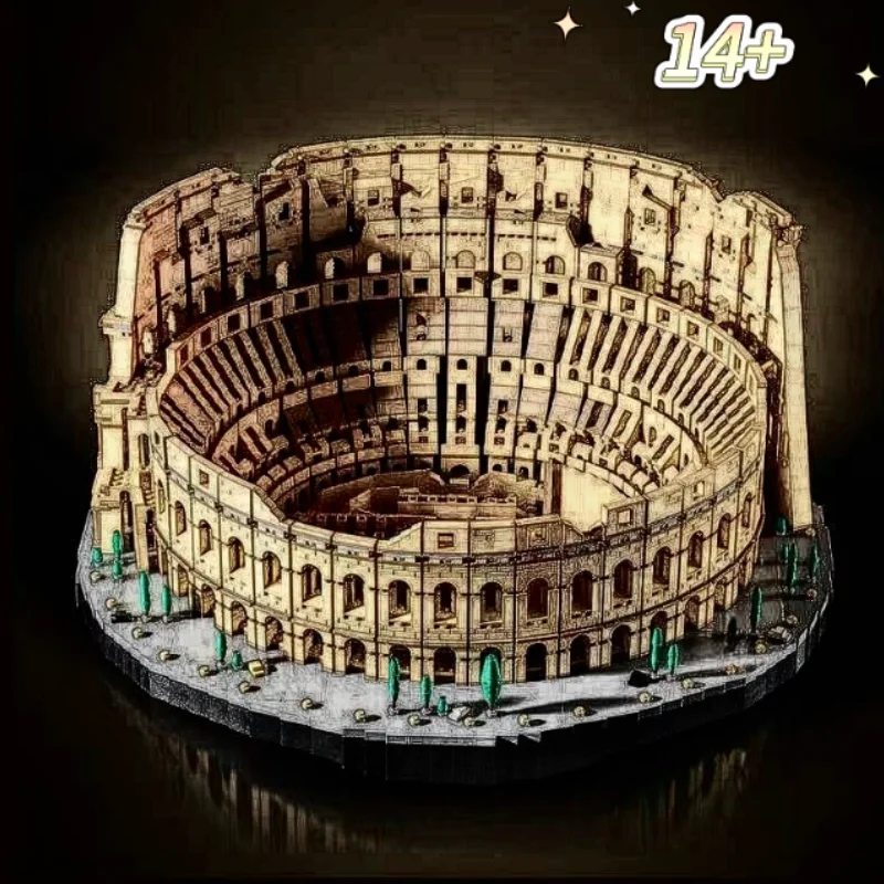 Historic Landmarks Italy Colosseum Architectural 9036pcs In Stock Building Blocks Display Models Collector Edition Holiday Gifts