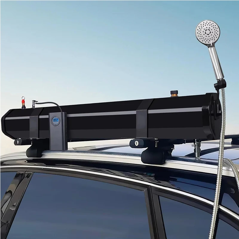 

Off Road Vehicle Luggage Rack 18L Solar Shower Cleaning Black Water Tank Complete Set Including Pressure Pump Vehicle Parts