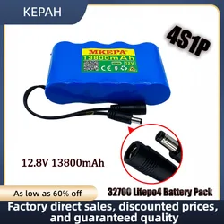 32700 Lifepo4 Battery Pack 4S1P 12.8V 13.8Ah with 4S 40A Balanced BMS for Electric Boat and Uninterrupted Power Supply 12V