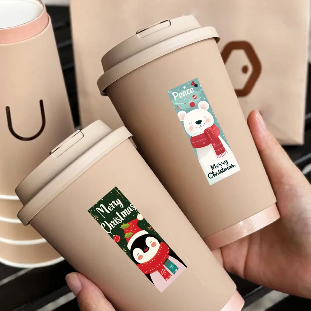 Picture 4: 120pcs/Roll Cute Christmas Stickers Roll Santa Polar Bear Merry Christmas For Gift Wrapping Packaging Wholesale