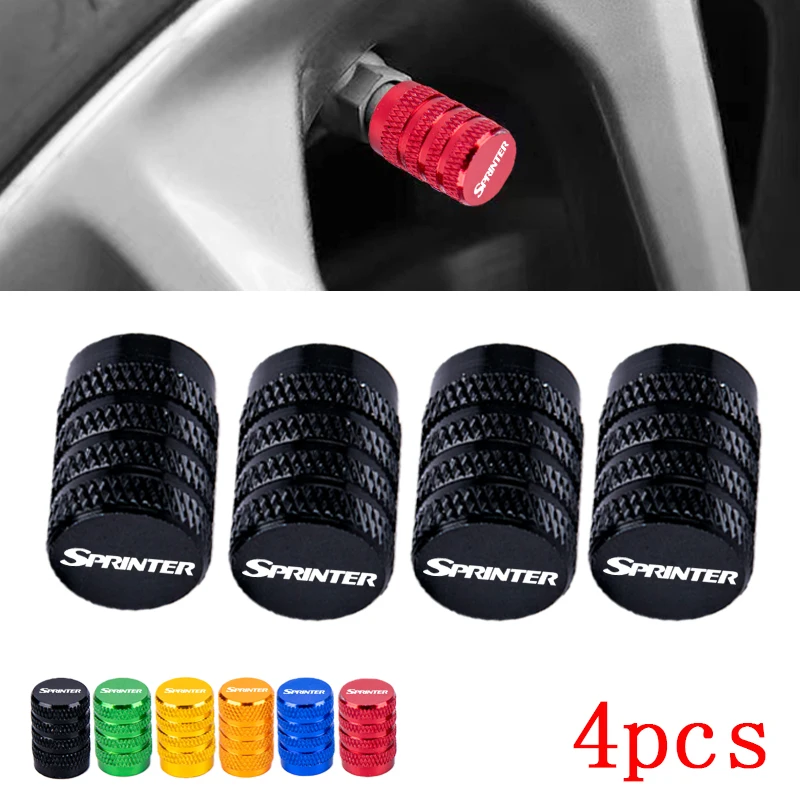 4 Uds. Tapas de válvula de neumático de rueda de coche cubiertas de vástago de neumático Airdust impermeable para Mercedes Benz SPRINTER W901 W906 W907 Accesorios