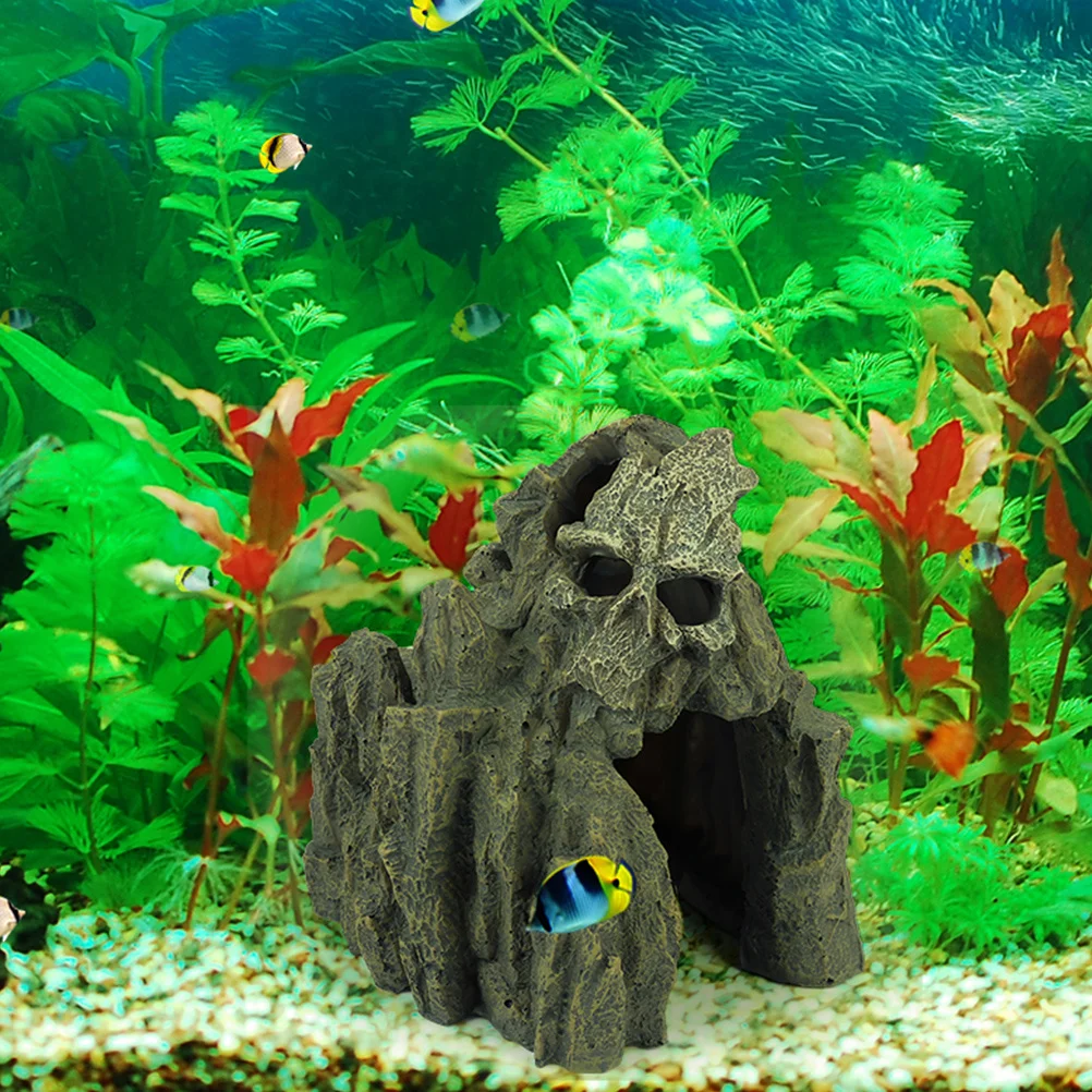 

Halloween Aquarium Decor Fish Ornament Decoration Hiding Hole for Mountain Wide Tank Cave Hide