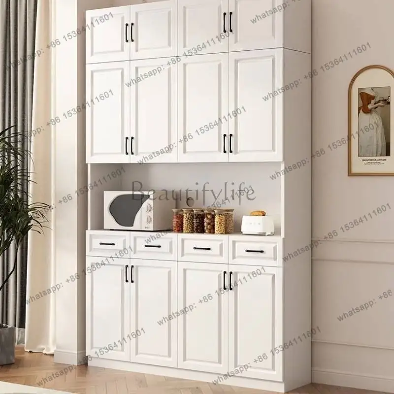 LSRustic Kitchen Cabinets Organizer Shelf 80Cm Simple Narrow Storage Cabinets Modern Design Meuble Rangement Furniture Home