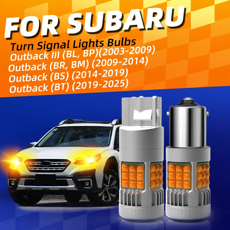 

LED Turn Signal Lights Bulbs Blinker Direction Indicator For Subaru Outback 3 4 5 6 2006 2008 2009 2011 2012 2013 2018 2023 2024