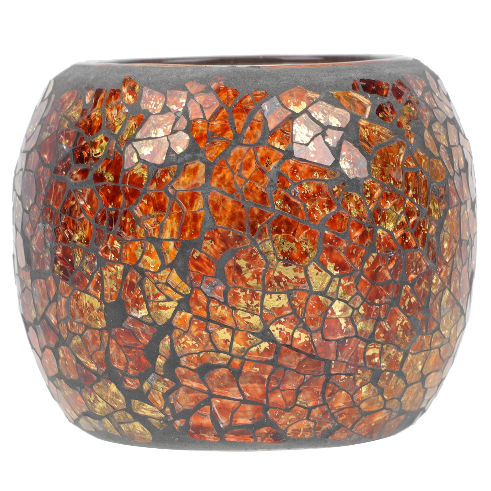 

Glass Candleholder European Style Mosaic Pattern Decorative Tabletop Stand for Home Wedding Party Desktop Decor