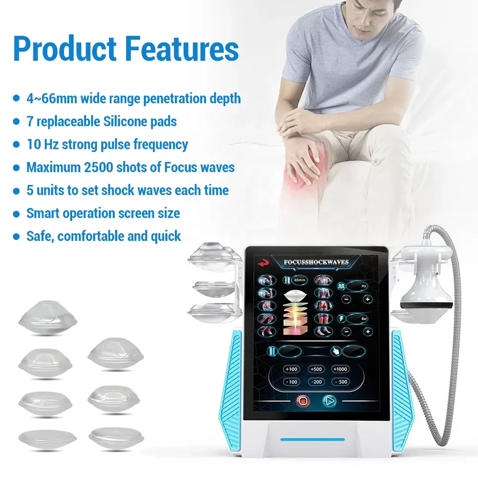 Stoßwellentherapie Stoßwelle erektile Dysfunktion Piezo Wave Focus Stoßwelle Schmerzlinderung Eswt Stoßwellentherapiegerät