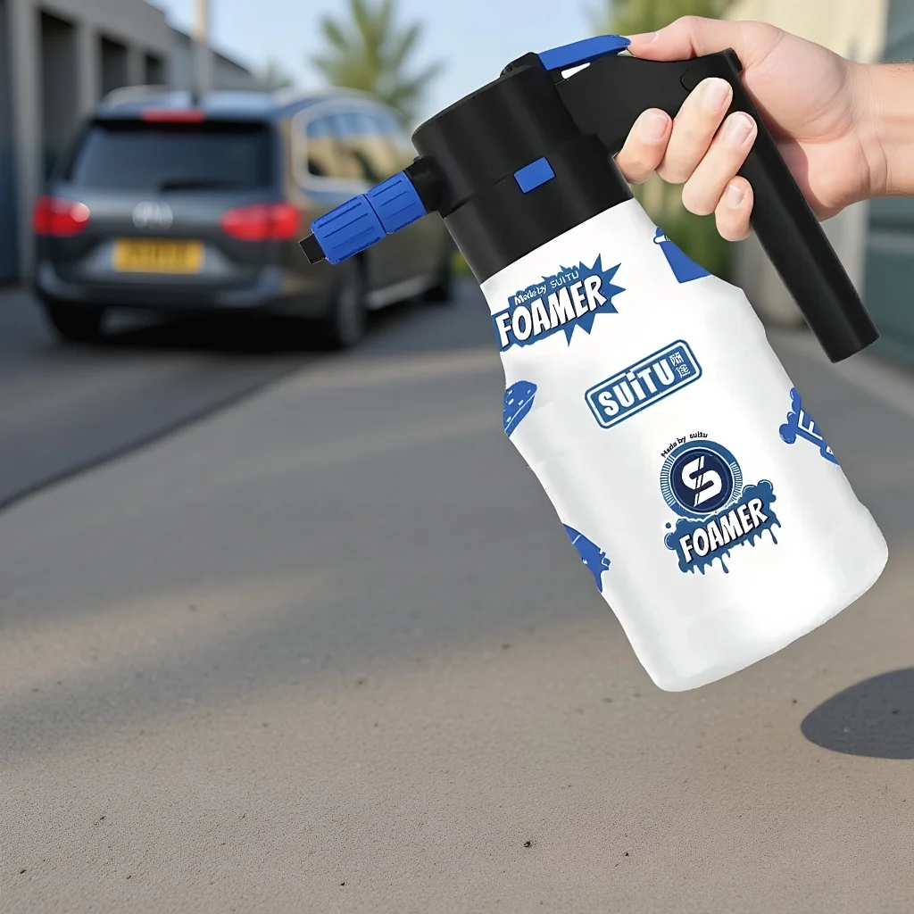 Electric Spray Lance Bottle for Car Wash Handheld Foam Cannon with 1.5L Capacity Foam Wash and Watering Tool