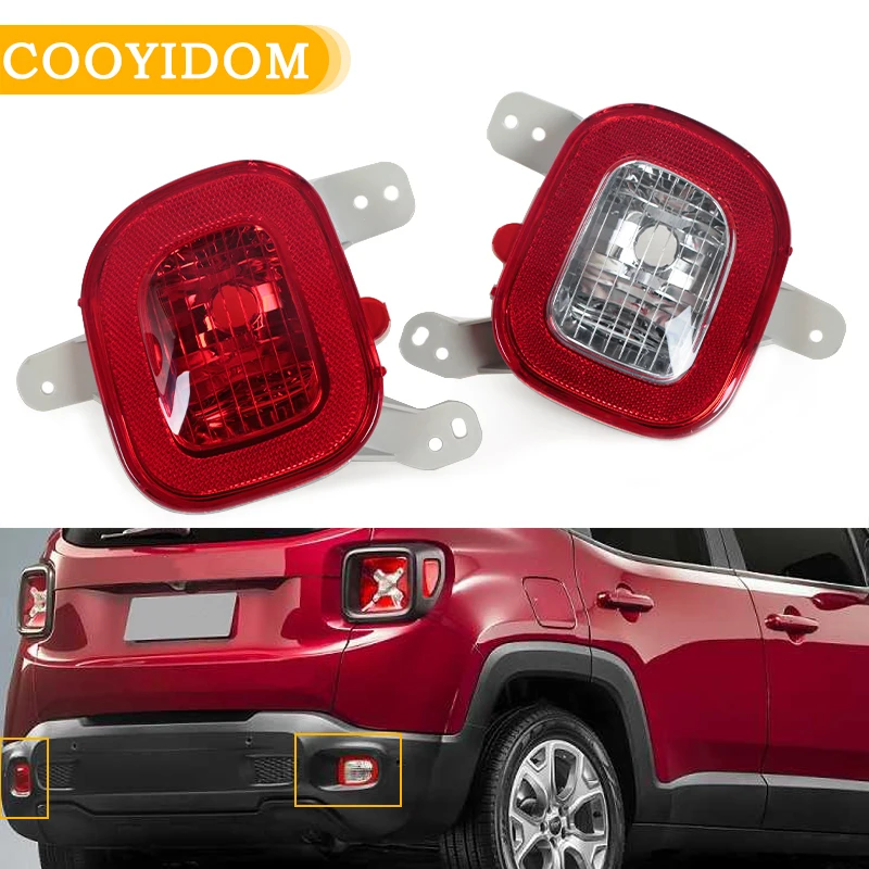 Światło odblaskowe LED w tylnym zderzaku, światło stop, światło przeciwmgielne, kierunkowskaz tylny do Jeep Renegade 2015 2016-2018, akcesoria samochodowe