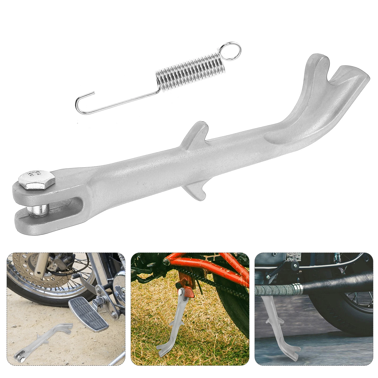 

Motorcycle Kickstand Metal Side Stand Support Foot Scooter Parts Upgraded Heavy Duty Non-Slip Easy Install Stable Reliable For