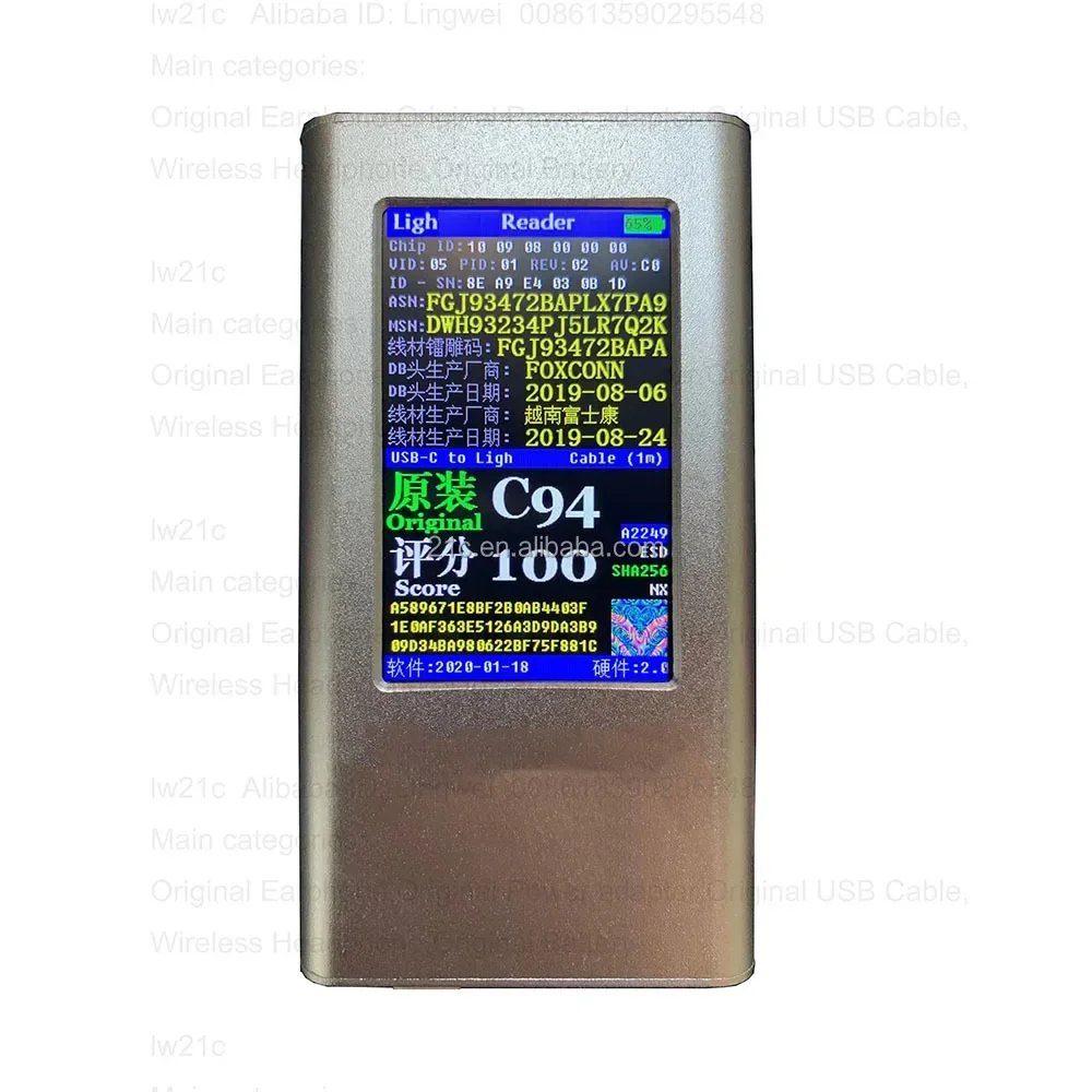 True Box YG-616 YG-628W for Original 20w Charger Reader E75 C94 Data Cable Usb Cable Tester   and False Detector
