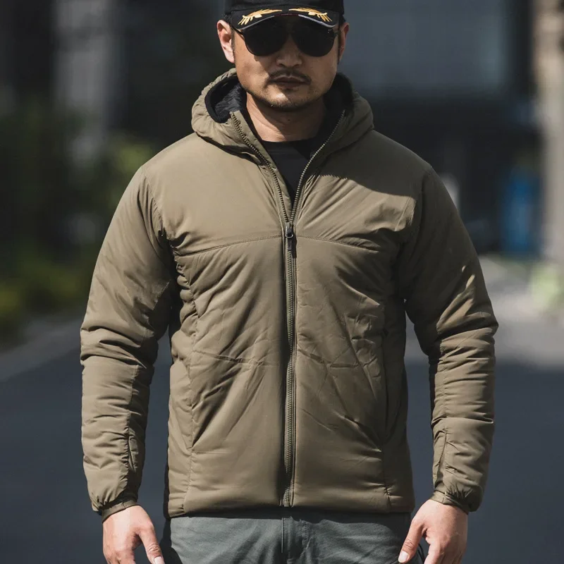 Camouflage Tactical Cotton Clothing Mens Winter Outdoor Windproof Warm Hooded Windbreaker Coat Training Military Clothes