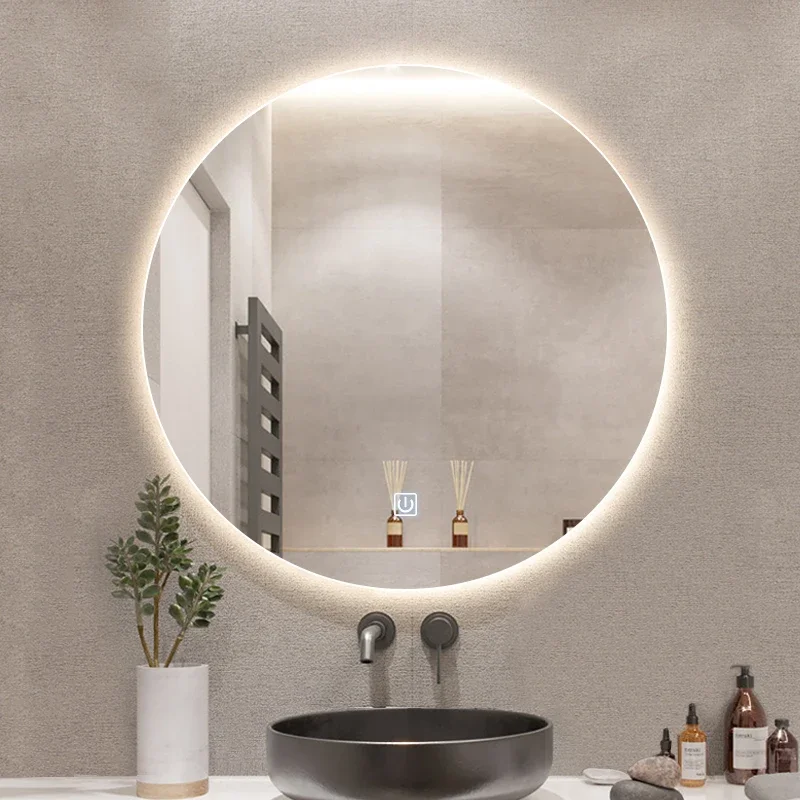 

Round Shower Decorative Mirror Led Smart Bedroom Decorative Mirror Vanity Espelho Decorativo Aesthetic Room Decorations YY50DC