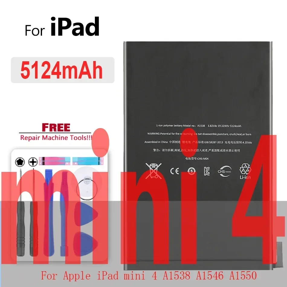 Battery For iPad 5 Air 1 A1474 A1475 A1893 For iPad 6 Air 2 A1566 A1567 Mini 1 2 3 4 5 Pro 9.7 10.5 12.9 2nd 3rd