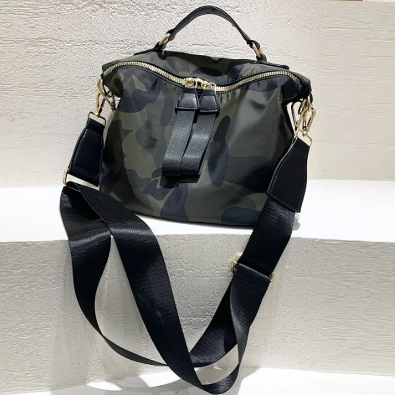 Large capacity handbag new casual saddle bag ultra light and versatile nylon multi fabric shoulder bag crossbody bag