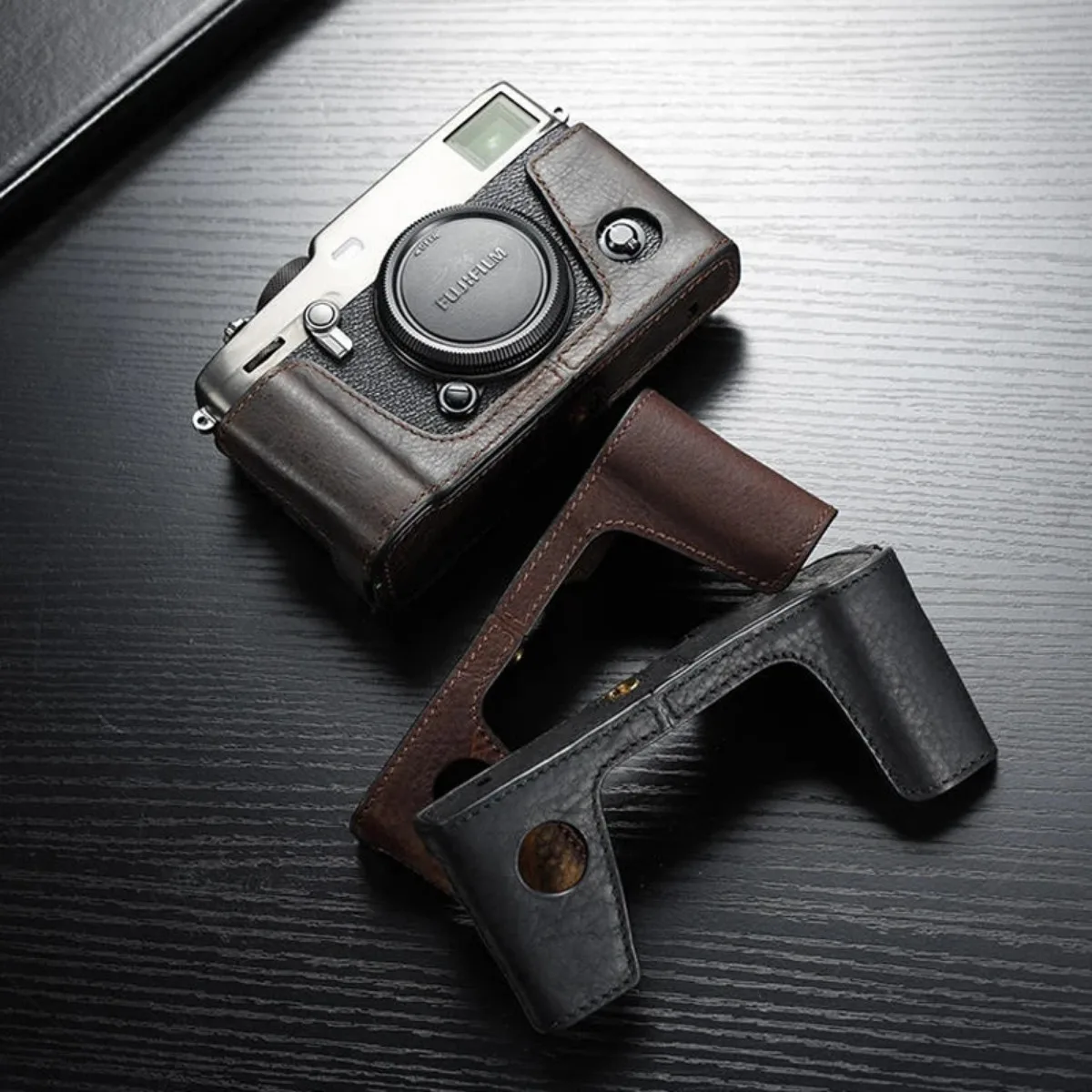 Vintage Echtes Leder Kamera Tasche Tasche Schutzhülle Abdeckung Basis Gürtel Für Fuji Fujifilm X-PRO3 XPRO3 XPRO2 X-PRO2