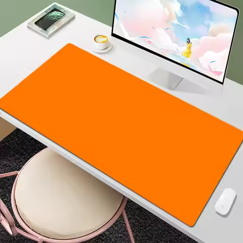 New Fashion Classic Orange Mouse Pad Desk Mat Large Non-slip Anti-fray Keyboard Ergonomic Office Rubber PC Home Custom