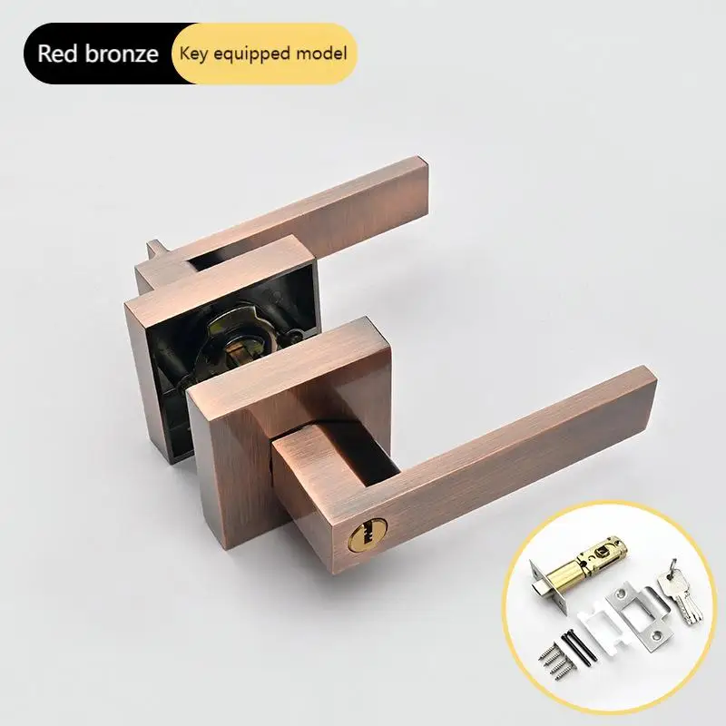 Replace the spherical lock bedroom three bar handle lock room door lock with handle household universal circular