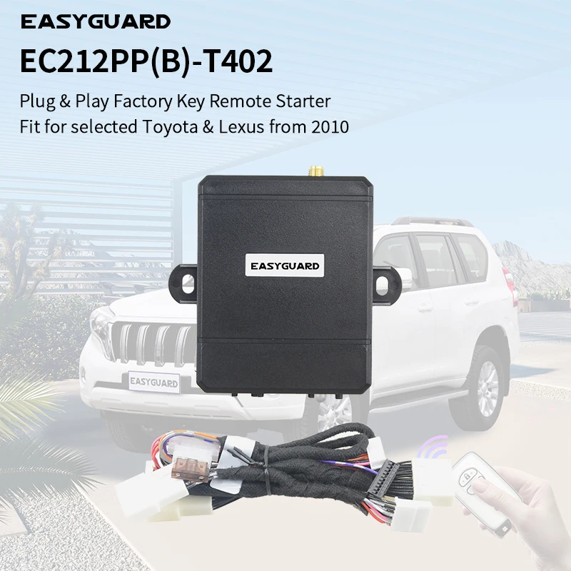 EASYGUARD Plug & Play Remote Starter Kit for Toyota Reiz 10-18, Sienna 11-21, Prado 10-17, 4 Runner 10-17 RX350 RX450H GX460