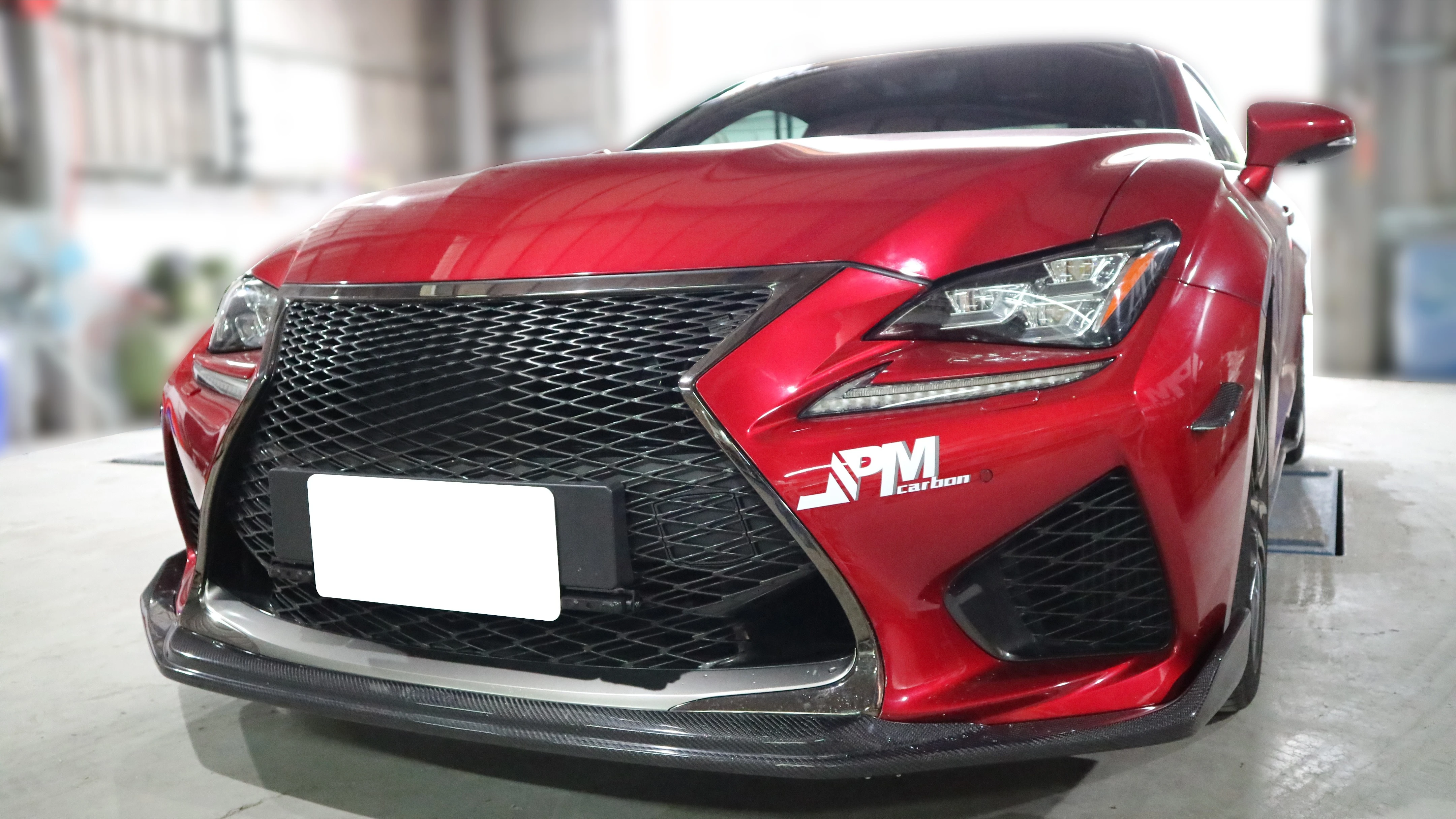 for RC-F Only New G Style Carbon Fiber Front Bumper Add-on Lip Fits 2015-2018