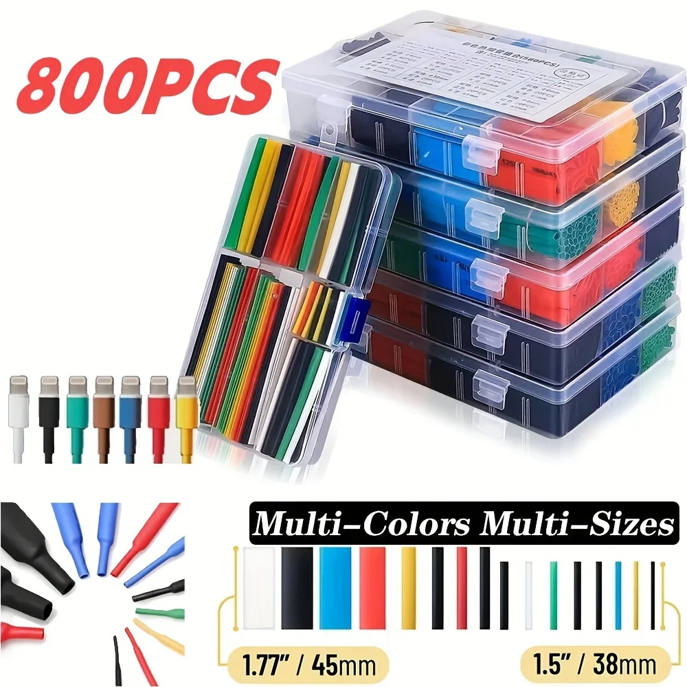 

Heat Shrink Tube Kit Thermoresistant Tubing Heat Shrink Wire Wrapping Electrical Connection Cable Insulation Sleeved Protecter